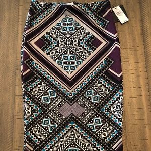 Patterned Pencil Skirt